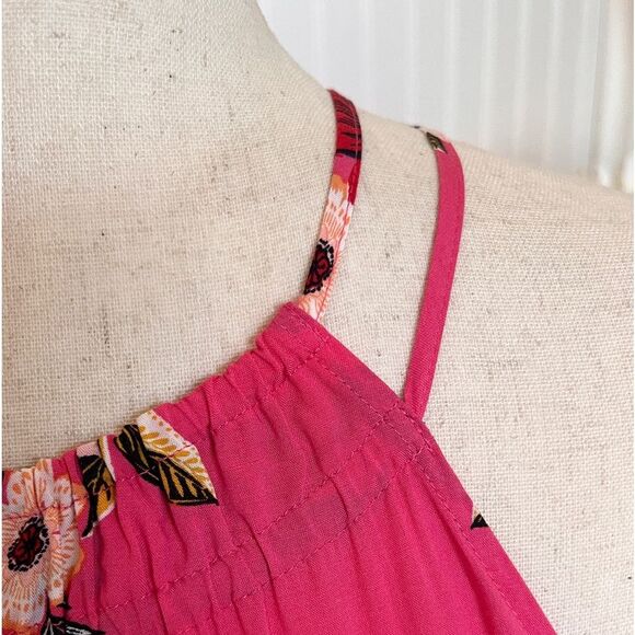 LOFT Zinnia Pink Floral Halter Maxi Dress XS NWT - Picture 4 of 8